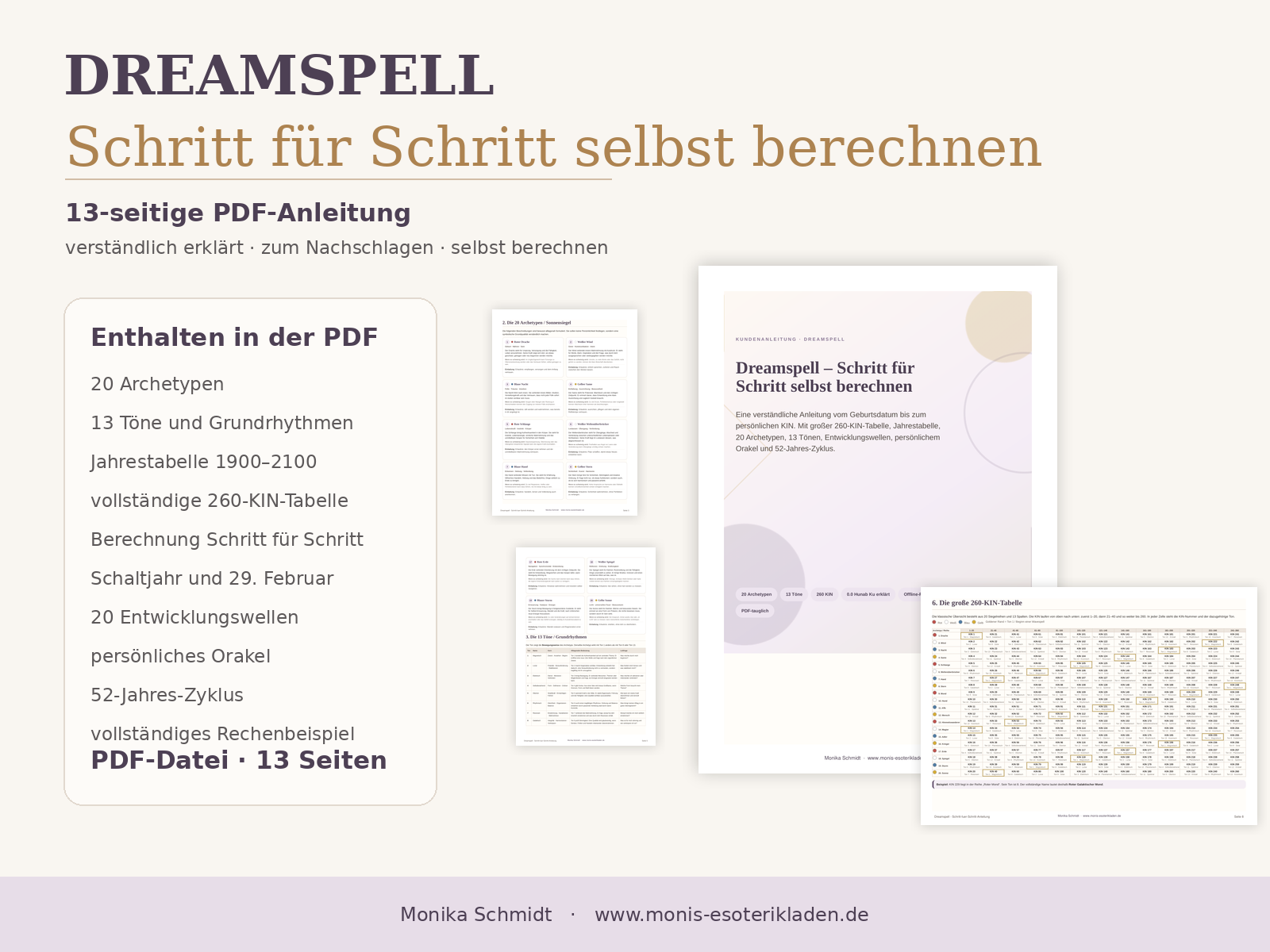 Dreamspell – Schritt für Schritt selbst berechnen